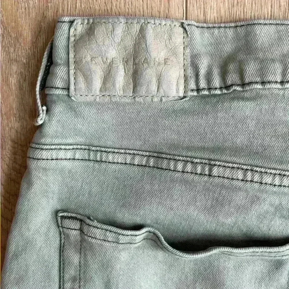 Everlane Womens The Way High Slim Jean Straight Leg Sage Green Size 31 Short - Picture 8 of 12